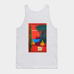 Vintage Travel Poster France Nouvelle Caledonie Tank Top